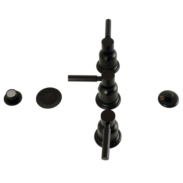 ThreeHandle Bidet Faucet, Matte Black